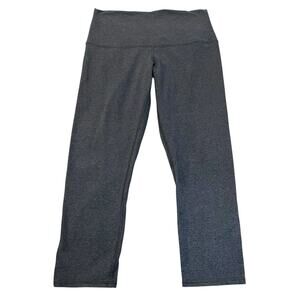 Lululemon Womens Cropped Capri Leggings Size 8 Dark Heathered Gray Activewear
